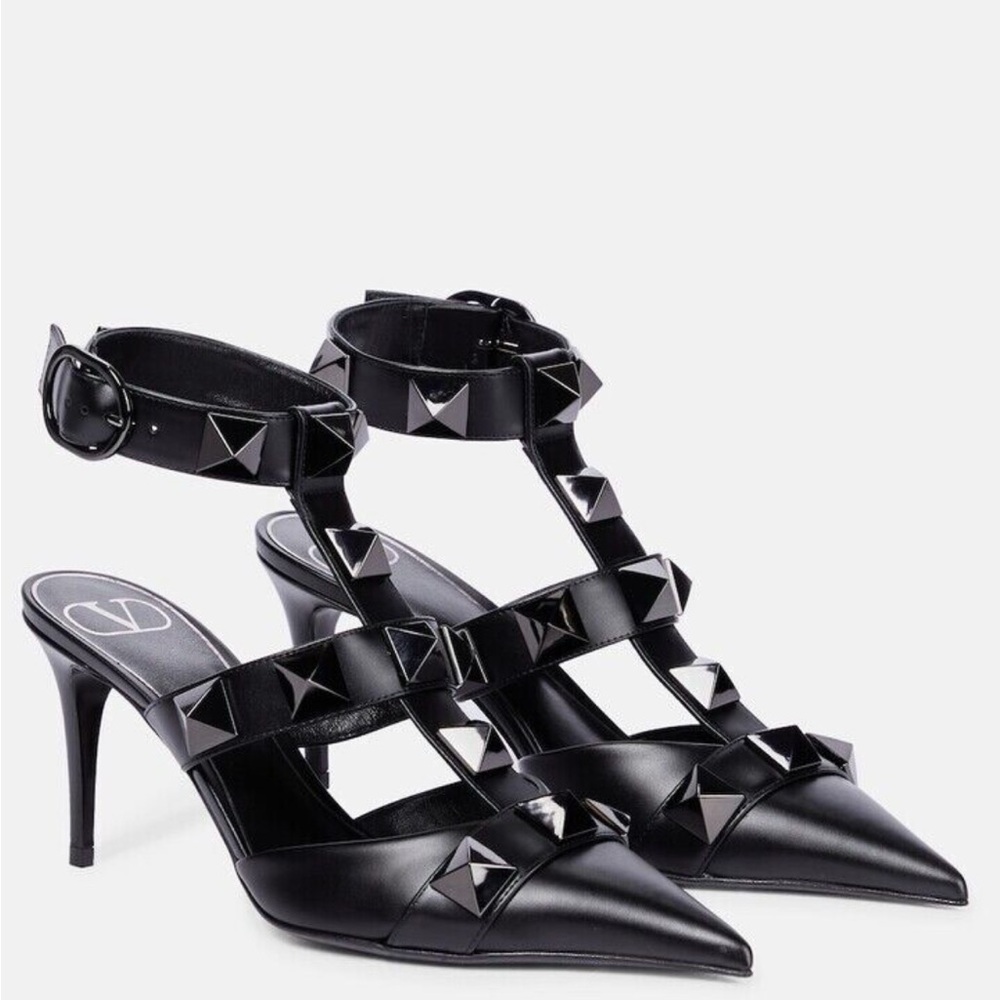 Valentino Roman Stud Ankle Strap Heels
